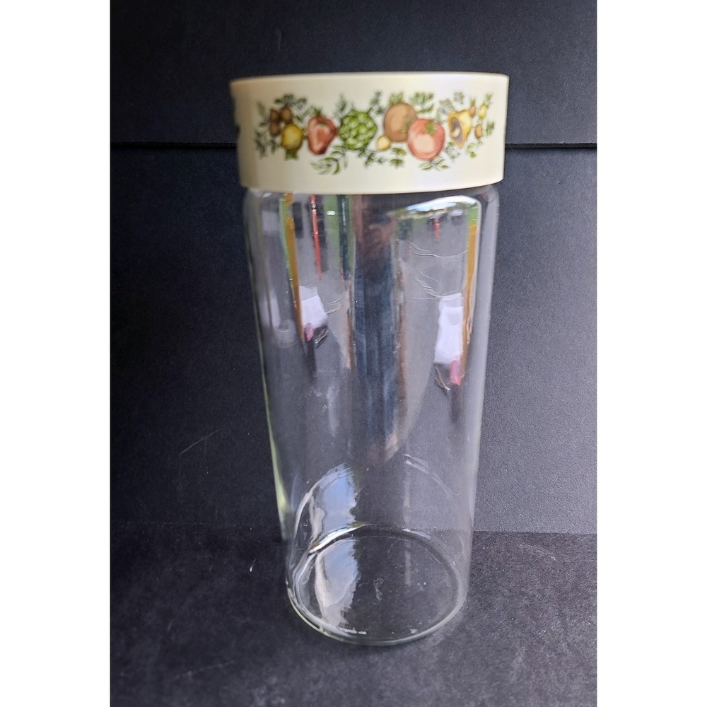 Pyrex Corning 11" Spice O Life See-n-Store Glass Canister Storage Jar Lid RARE